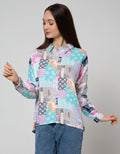 Nevada Long Sleeve Shirt Abstract Flower Print