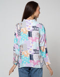 Nevada Long Sleeve Shirt Abstract Flower Print