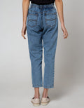 Nevada Denim Long Pants Stripe Multi Button