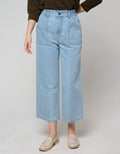 Nevada Denim Long Pants Paperbag Culottes
