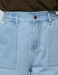Nevada Denim Long Pants Paperbag Culottes