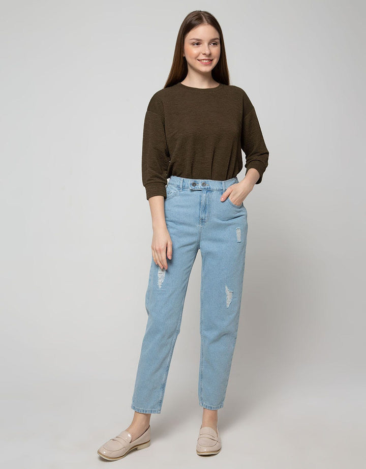 Nevada Denim Long Pants Mom Destroy 