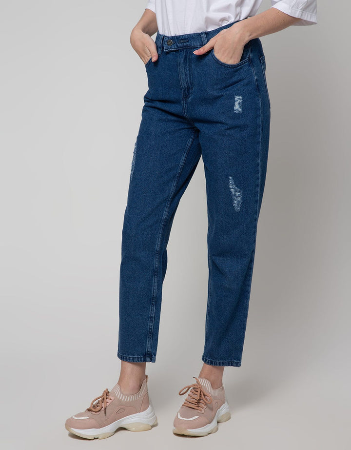 Nevada Denim Long Pants Mom Destroy 