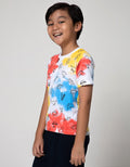 Little M Short Sleeve T-Shirt Tie Dye Dino Moving