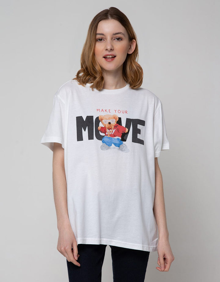 Nevada Short Sleeve T-Shirt Oversized Bear Make Your Move