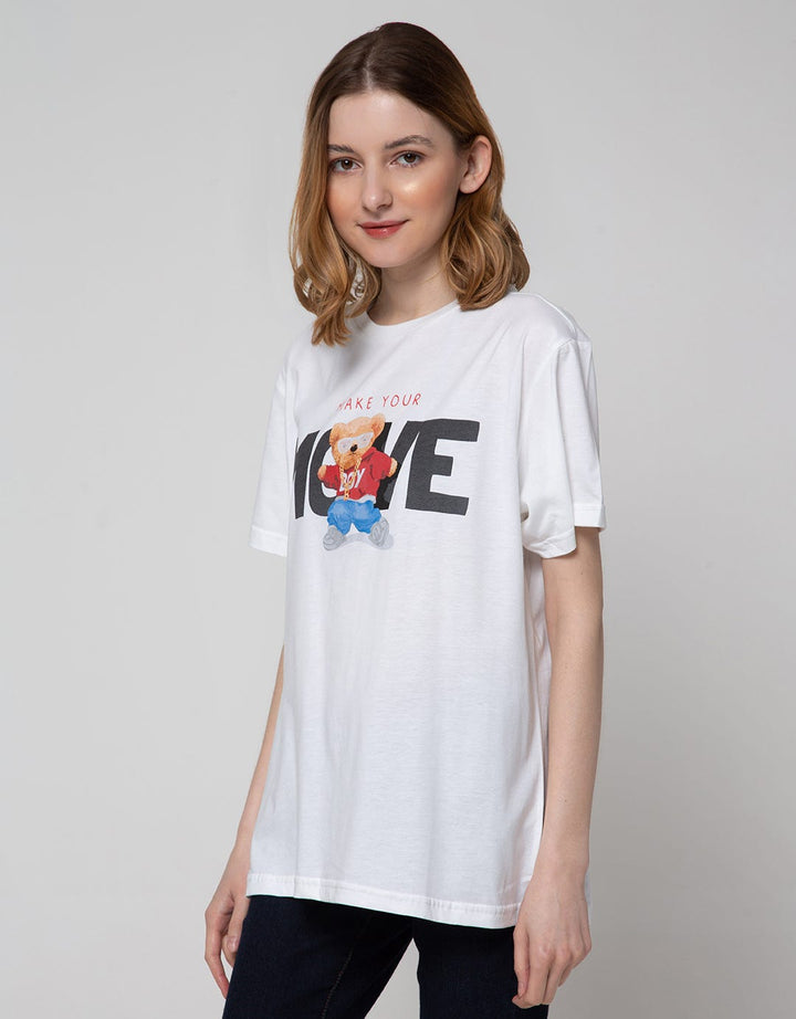 Nevada Short Sleeve T-Shirt Oversized Bear Make Your Move