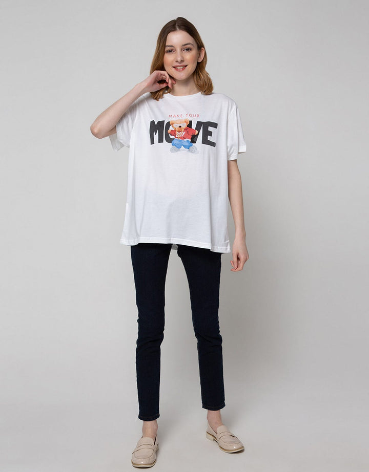 Nevada Short Sleeve T-Shirt Oversized Bear Make Your Move