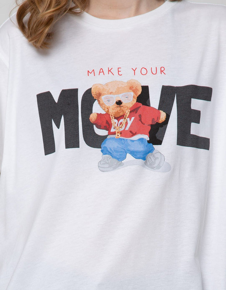 Nevada Short Sleeve T-Shirt Oversized Bear Make Your Move