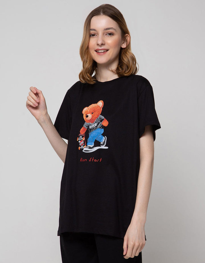 Nevada Short Sleeve T-Shirt Solid Tenceel Oversized Skater Bear