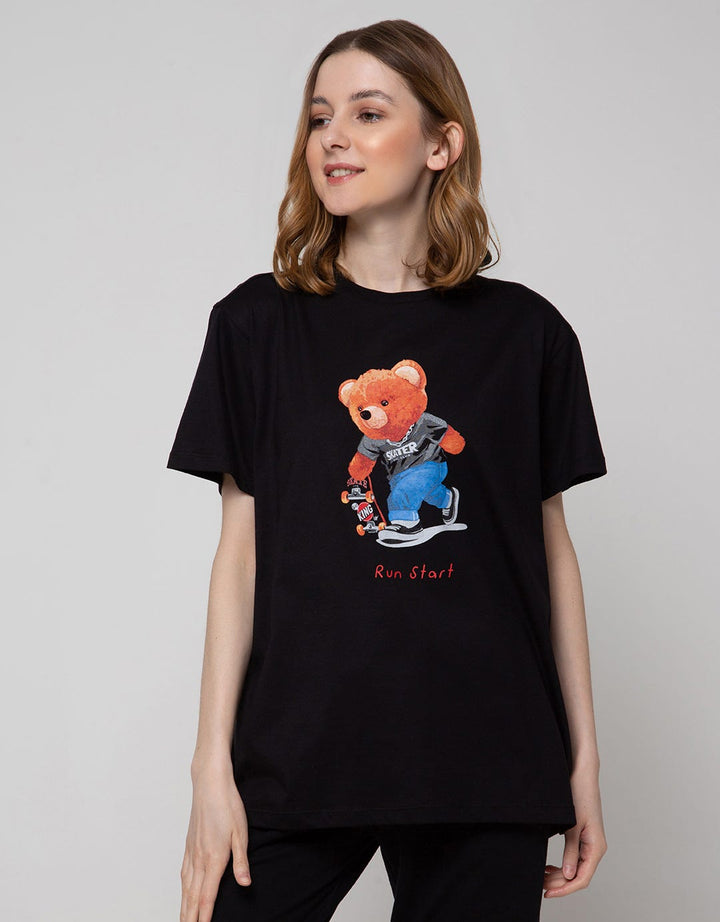 Nevada Short Sleeve T-Shirt Solid Tenceel Oversized Skater Bear