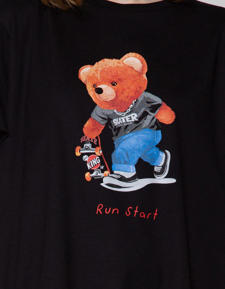Nevada Short Sleeve T-Shirt Solid Tenceel Oversized Skater Bear