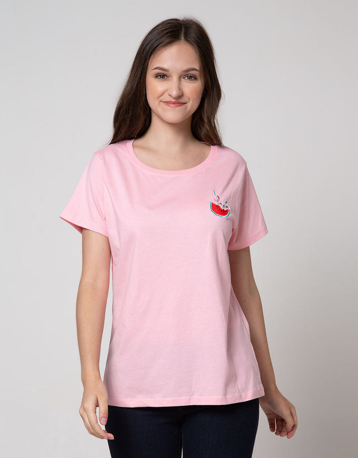 Nevada Short Sleeve T-Shirt Tencel Embro Watermelon