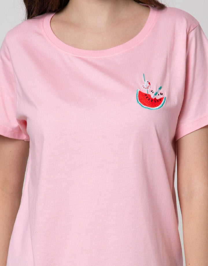Nevada Short Sleeve T-Shirt Tencel Embro Watermelon