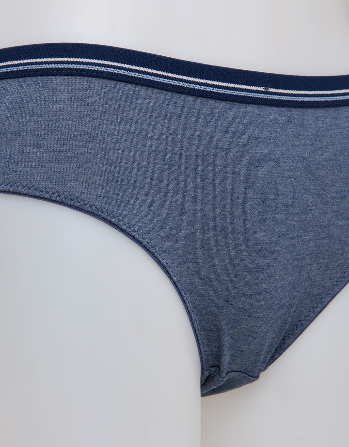 Nevada Mini Briefs Misty Blue Elastic Stripe