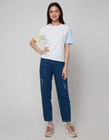 Nevada Short Sleeve T-Shirt Colorblocking Checked