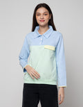 Nevada Sweatshirt Polo Neck Cut And Sew