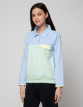 Nevada Sweatshirt Polo Neck Cut And Sew