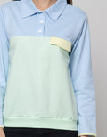Nevada Sweatshirt Polo Neck Cut And Sew