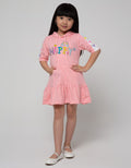 Little M Short Sleeve Midi Dress Hoody Happy Stripe Lengan