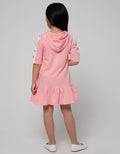 Little M Short Sleeve Midi Dress Hoody Happy Stripe Lengan