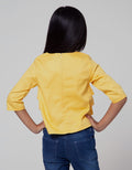 Little M Long Sleeve Shirt Woven Ruffle Indian Aplikasi