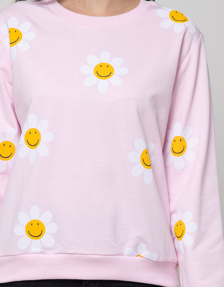 Nevada Sweatshirt Daisy Flower Smile