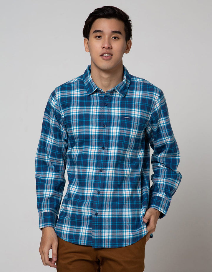Nevada Long Sleeve Casual Shirt Checked Flannel