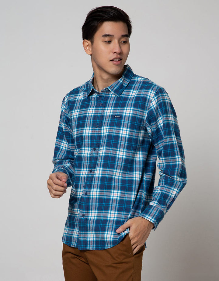 Nevada Long Sleeve Casual Shirt Checked Flannel