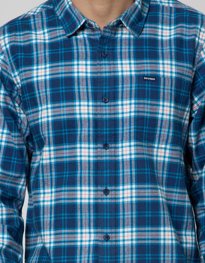 Nevada Long Sleeve Casual Shirt Checked Flannel