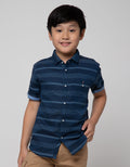 Nevada Short Sleeve Shirt Print Stripe Yarn Dyed