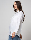 Lois Girl Cotton Plain Shirt