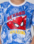 Marvel Spiderman Print Cartoon Beyond Short Sleeve T-Shirt
