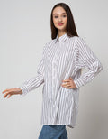 Nevada Long Sleeve Shirt Stripe Cotton Long