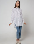 Nevada Long Sleeve Shirt Stripe Cotton Long