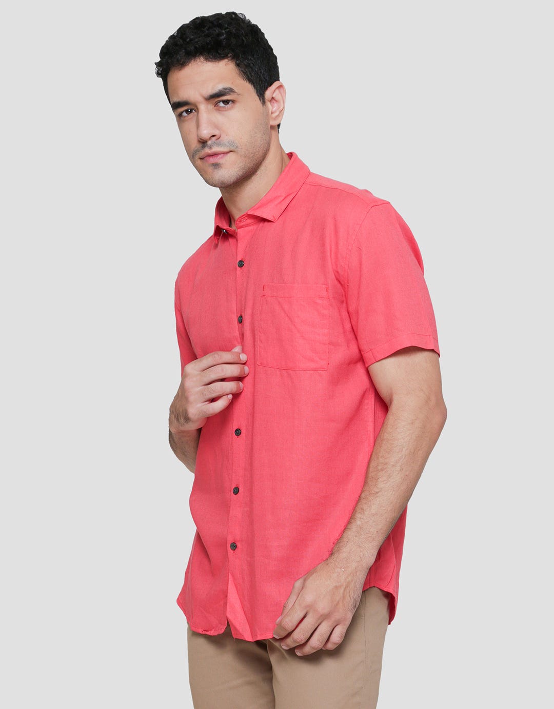 Andrew Smith Basic Kemeja Lengan Pendek Pria