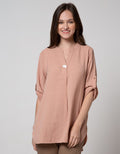 St. Yves Long Sleeve Blouse 78 Long Top Crepe Ceramic