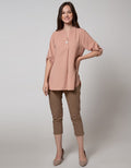 St. Yves Long Sleeve Blouse 78 Long Top Crepe Ceramic