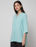 St. Yves Long Sleeve Blouse 78 Long Top Crepe Ceramic