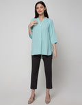 St. Yves Long Sleeve Blouse 78 Long Top Crepe Ceramic