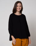 St. Yves Long Sleeve Blouse 78 Rayon Krinkle
