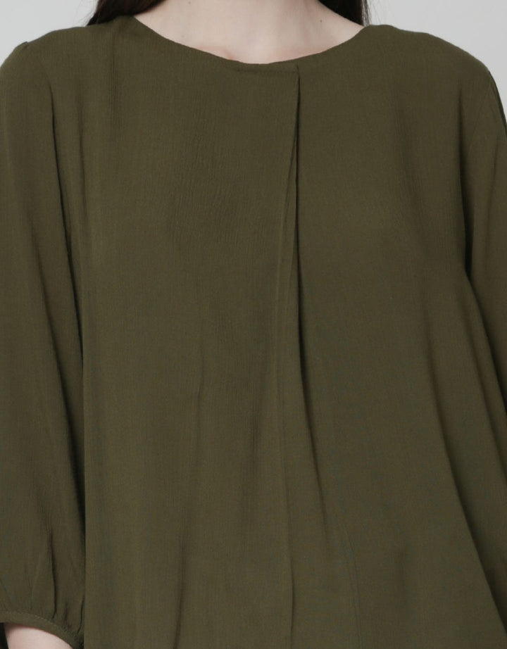 St. Yves Long Sleeve Blouse 78 Rayon Krinkle