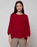 St. Yves Long Sleeve Blouse 78 Rayon Krinkle