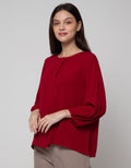 St. Yves Long Sleeve Blouse 78 Rayon Krinkle