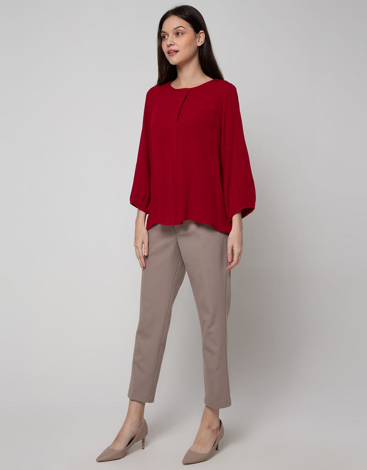 St. Yves Long Sleeve Blouse 78 Rayon Krinkle