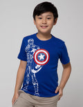 Marvel Avenger Captain Siluet Slub Short Sleeve T-Shirt