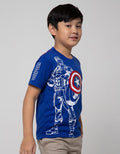 Marvel Avenger Captain Siluet Slub Short Sleeve T-Shirt