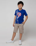 Marvel Avenger Captain Siluet Slub Short Sleeve T-Shirt