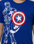 Marvel Avenger Captain Siluet Slub Short Sleeve T-Shirt