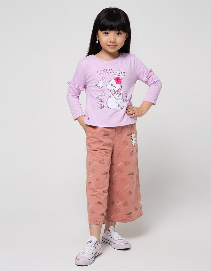 Little M Long Sleeve T-Shirt Ruffle Lovely Bunny