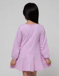 Little M Long Sleeve Midi Dress Lovely Cute Bunny Bawah Ruffle
